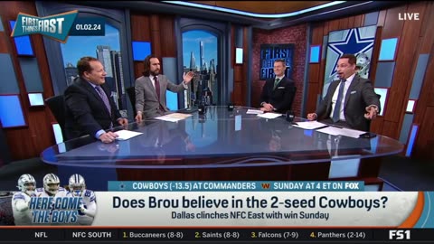 FIRST THINGS FIRST Nick Wright reacts Cowboys clinches NFC East with win Sunday