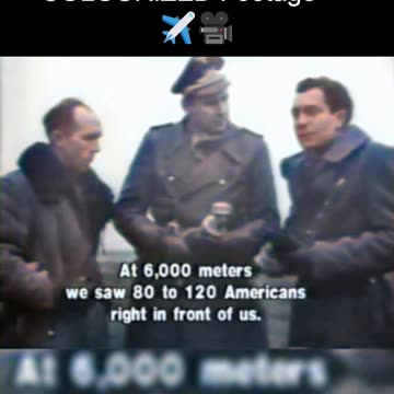German Luftwaffe Pilot Describes Shooting Down US Aircraft - Intense COLOURIZED Footage 🇩🇪✈️🎥