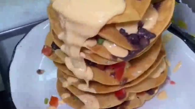 Taco cheese nachos tower