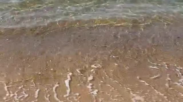 Clear beach with no people due to Corona