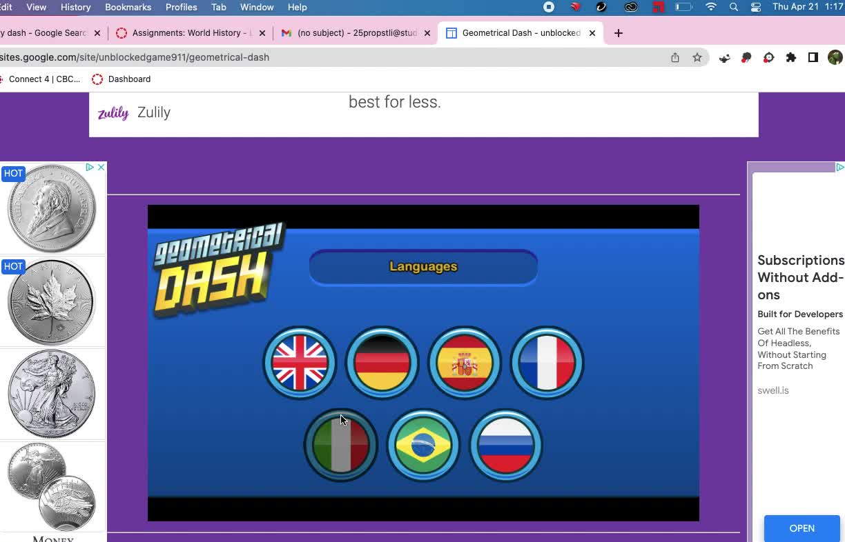 geometrical dash with a twist