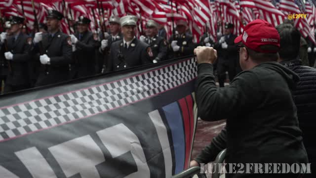 Trump Supporters enjoy Saint Patrick Day Parade together in New York City near the Trump Tower