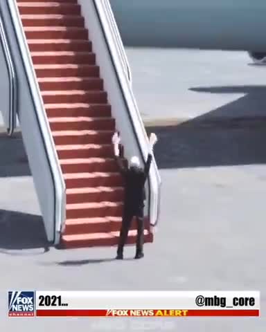 Coming Next Creepy Joe Falls Down The Stairs While Leaving Air Force One