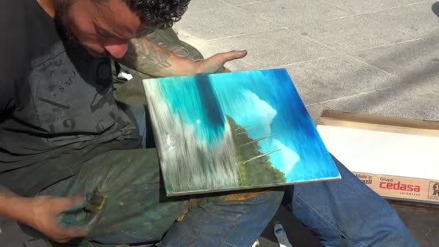 Amazing What This Street Artist Does With Just His Fingers