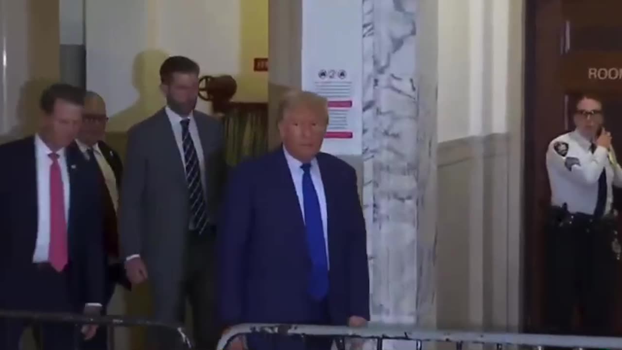 President Trump comes out to congratulate Speaker Mike Johnson