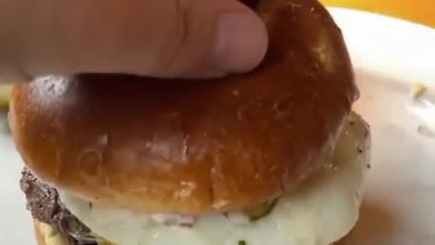 Chicken burger with cheese