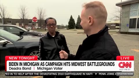 Black voter asked if she enthusiastic about Biden running again?NO