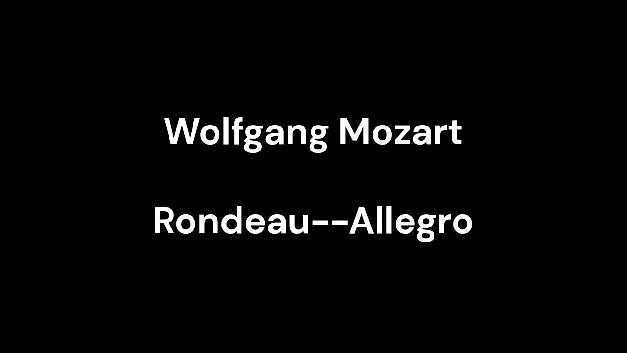 Rondeau--Allegro