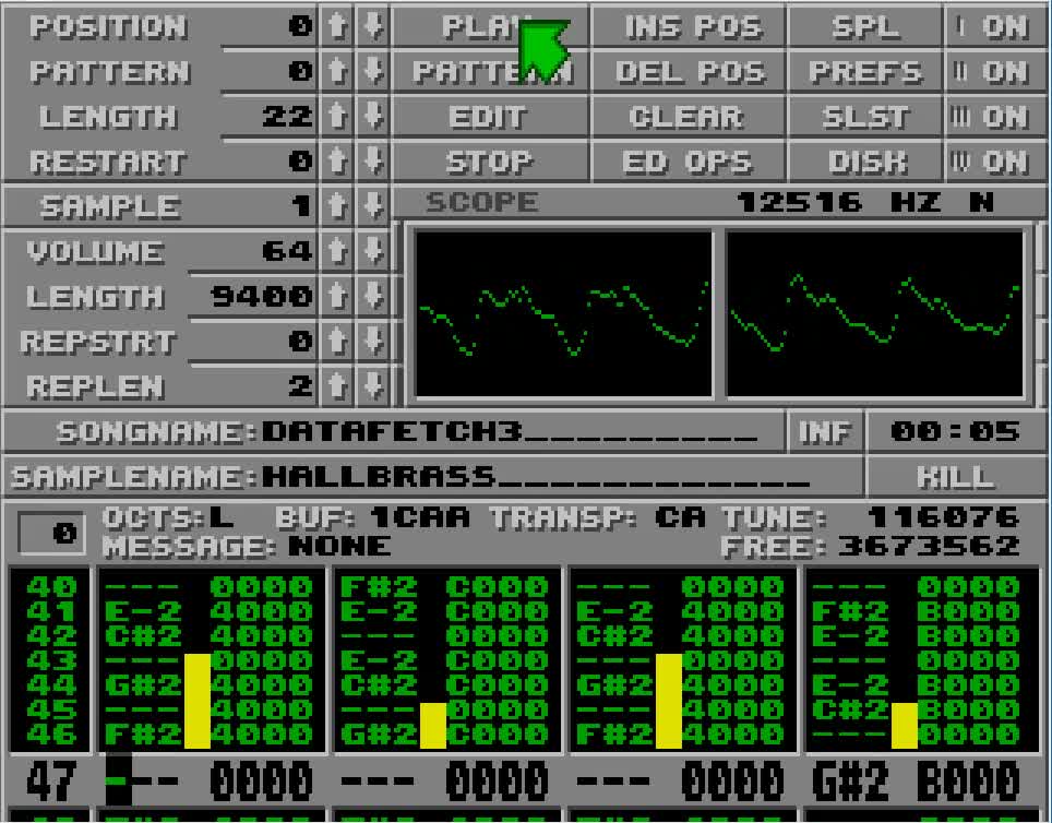 Amiga and Atari ST Protracker Music Mods - Axel F
