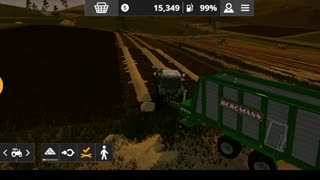 Farming Simulator 20 - loading wagon with straw