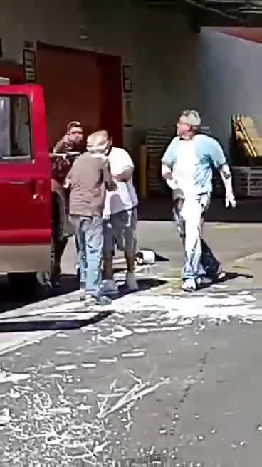 Tampa Home Depot paint parking lot battle royal