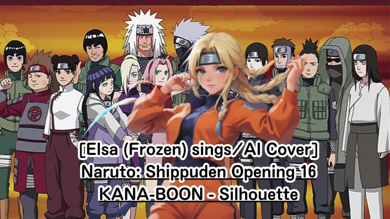 [Elsa (Frozen) AI Cover] Naruto: Shippuden Opening 16 KANA-BOON - Silhouette