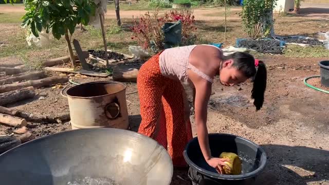 Farm girl in the wild Day 7 golden corn popsicles