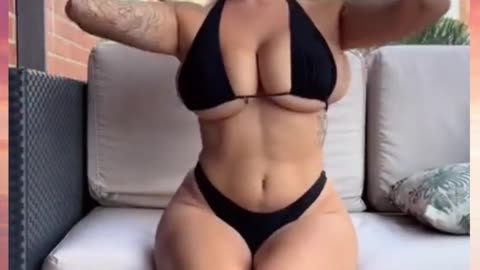 Big bank tiktok challenge 🔥🔥❤️‍🔥ClipchampGirls #twerkmusic #gym #fit #workout