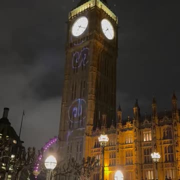 'From the river to the sea' is projected onto Big Ben the UK has fallen
