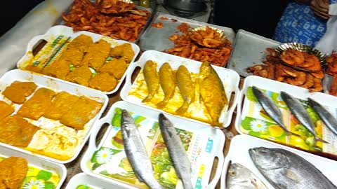 New digha beach market chicken tandoori and fish fry shop