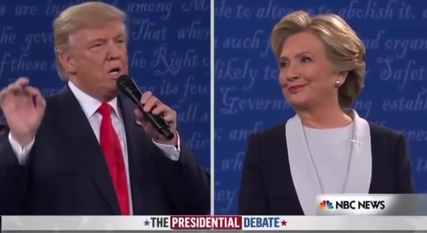 Trump WARNING Hillary Clinton he would come after her, her facial expressions are EPIC