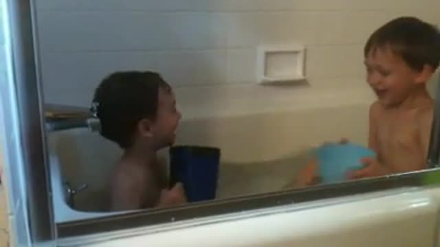 The Boys having fun in the tub.