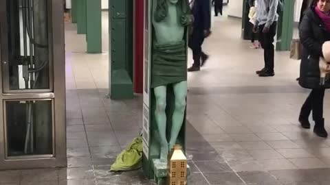 Camouflaging In NYC Subway
