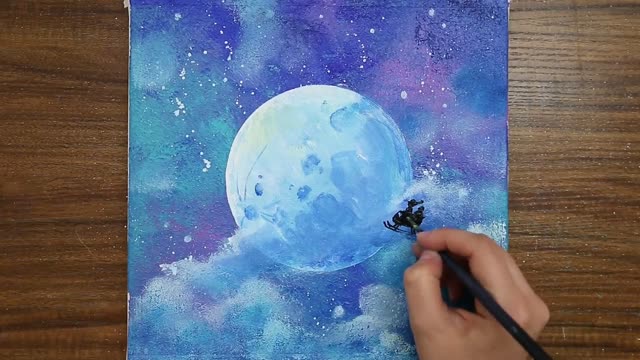 Acrylic painting landscape