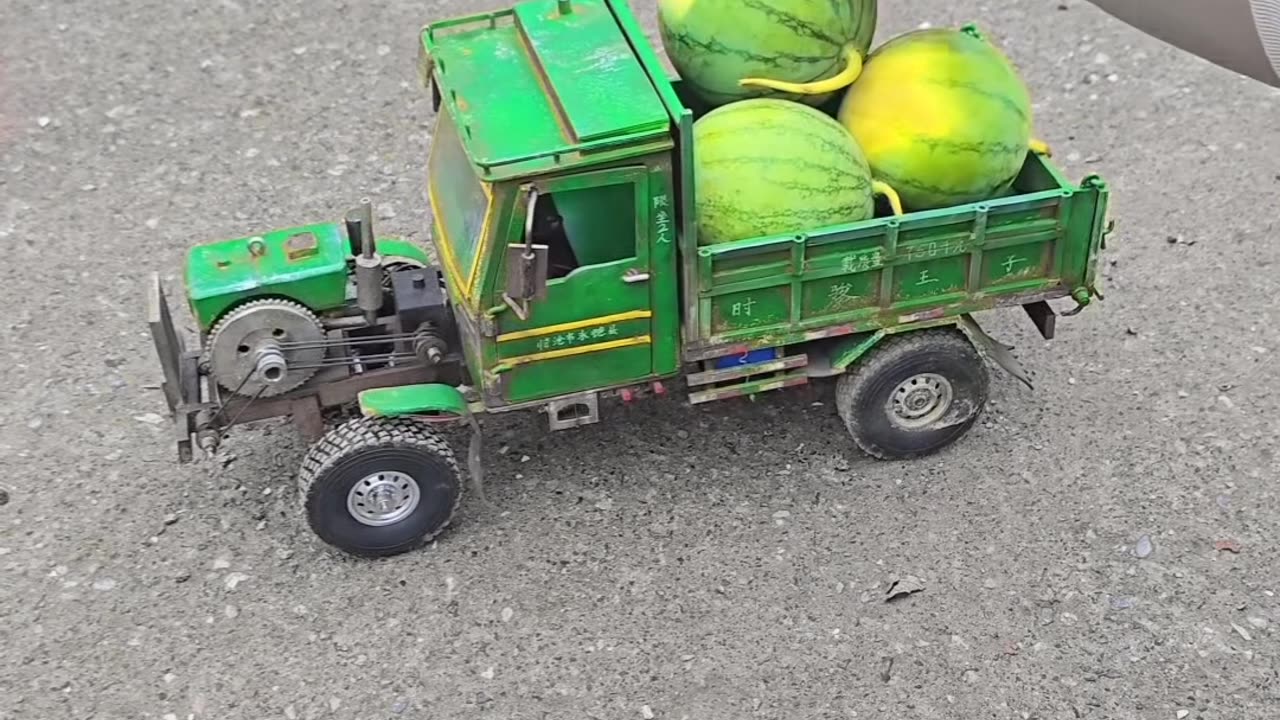 RC mini truck with watermelons 2025