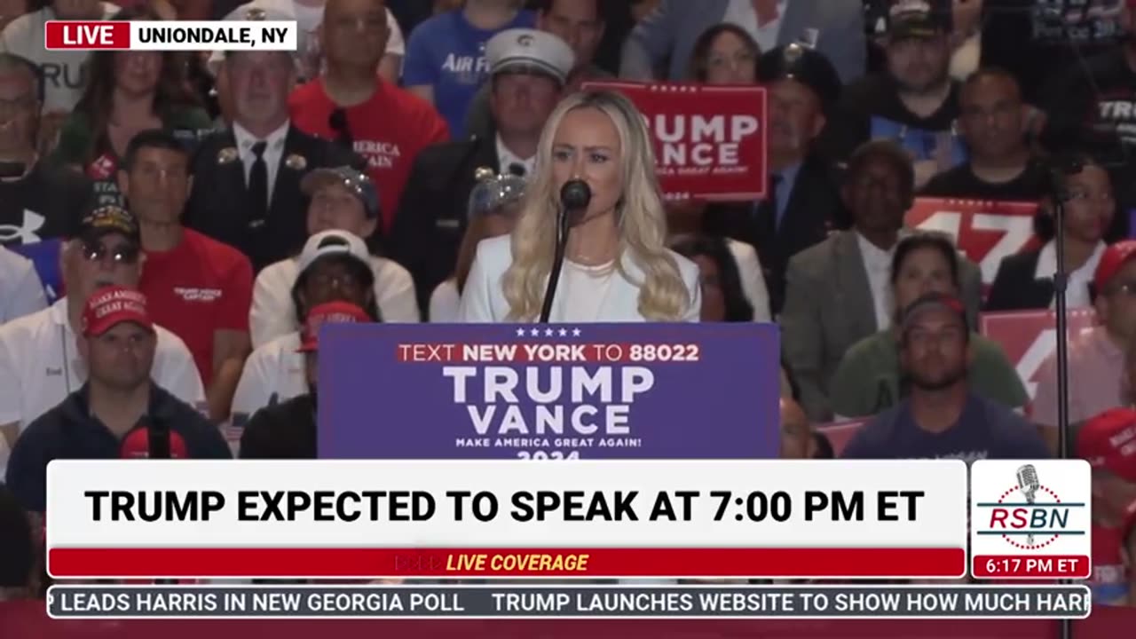 Anna Funder at Trump Rally in Uniondale, NY - 9/18/24