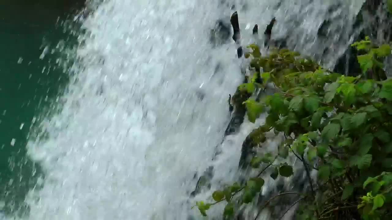 Waterjet of a waterfall, seen close