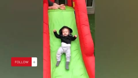 Funny action baby child