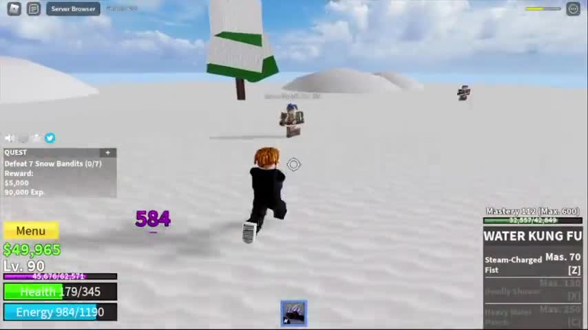 Lv 1-700 using water kung fu in BLOXFRUITS roblox