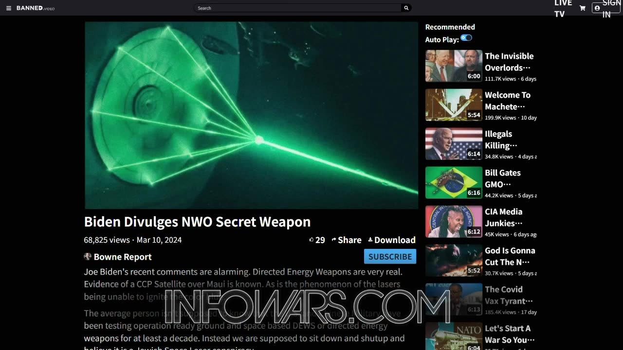 Alex Jones Finally Reports on The Direct Energy Weapons Hot War Attacks- Biden knows and slips up saying so.