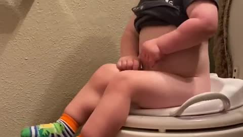 Baby didn't poop, Baby peed! -