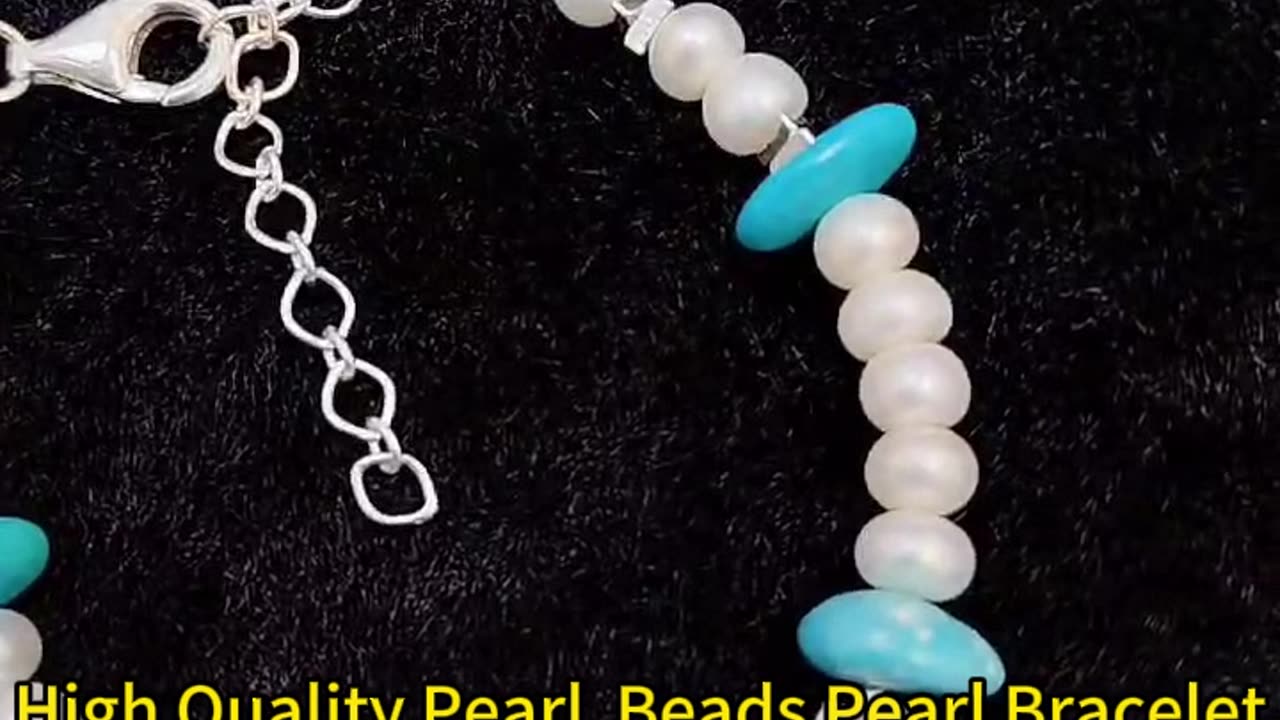 GN-20241114-04 High Quality Pearl Beads Pearl Bracelet for Women Turquoise with S925 Silver