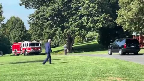 biden Walks Into Forest To Avoid Questions