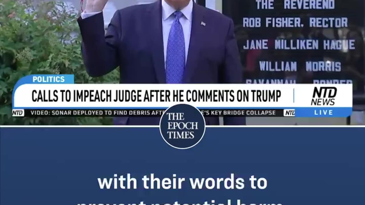 USA: Calls to impeach Judge after he comments on Trump!