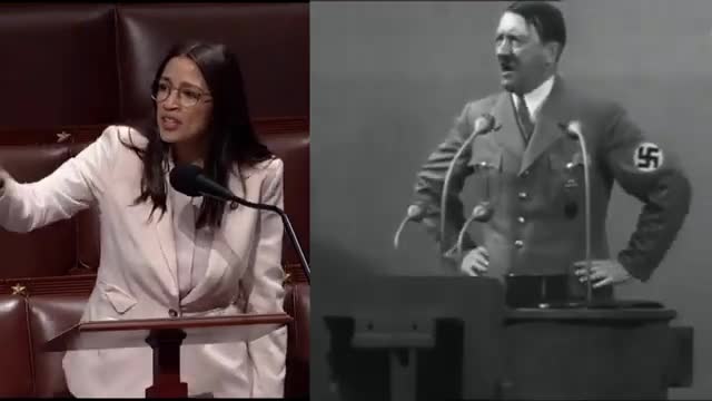 AOC and Hitler Side by Side