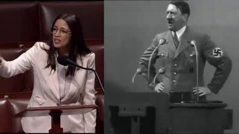 AOC and Hitler Side by Side