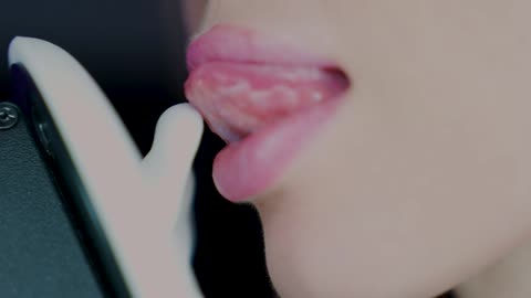 ASMR Ear licking Close up ear eating to relax and fall asleep