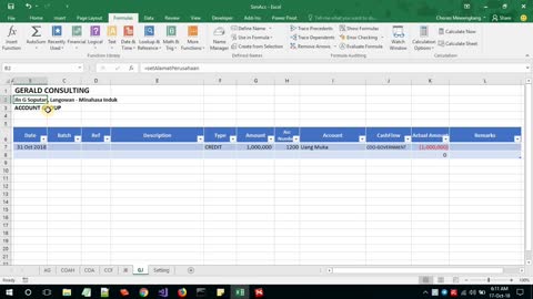 Membuat aplikasi akuntansi berbasis Excel - vid 7 - Formatting