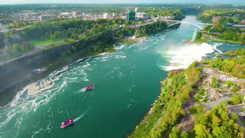 Drone waterfall