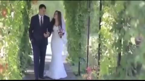 Charming bride give the groom a song! Good girl