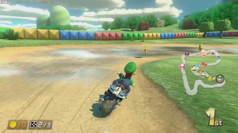 Mario Kart 8 Deluxe Switch Luigi Part 42 Donut Plains 3