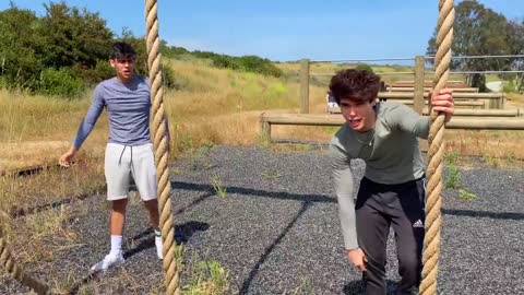 tiktokers VS the Military's obstacle course!