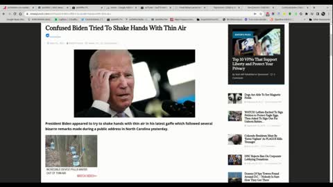 Joe Biden Shakes Invisible mans hand after Speech