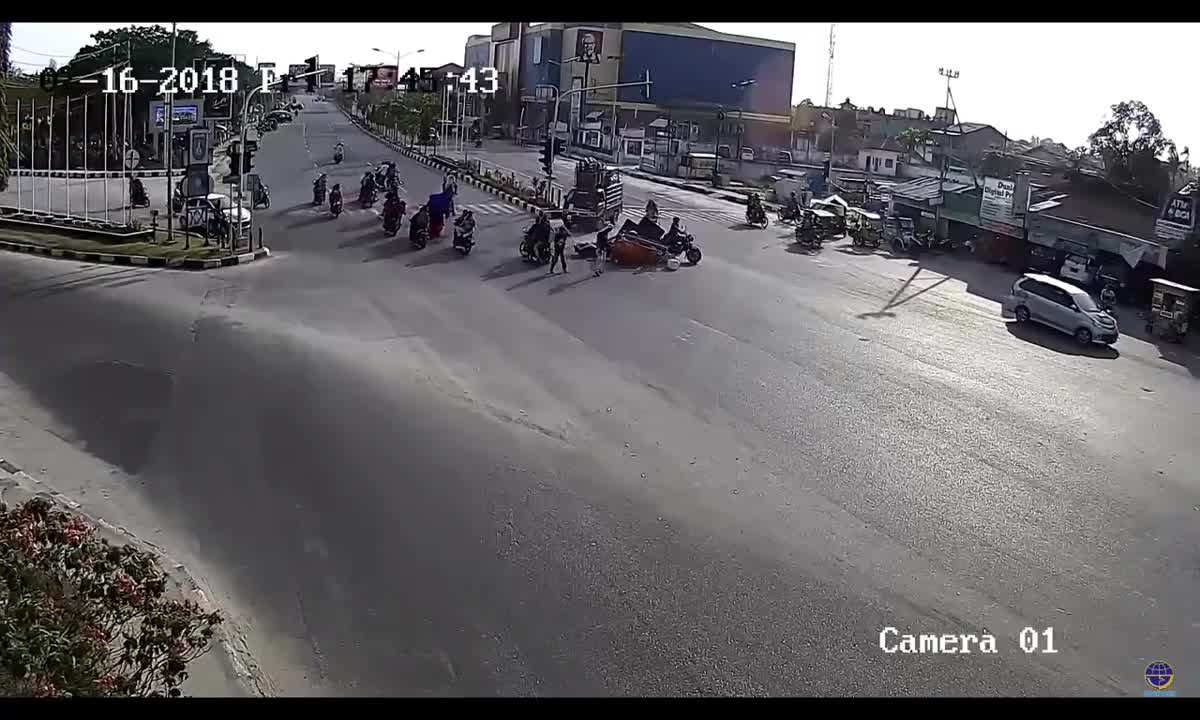 Car and motorcycle Accident #4