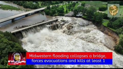 Midwestern flooding collapses a bridge, forces evacuations and kills at least 1