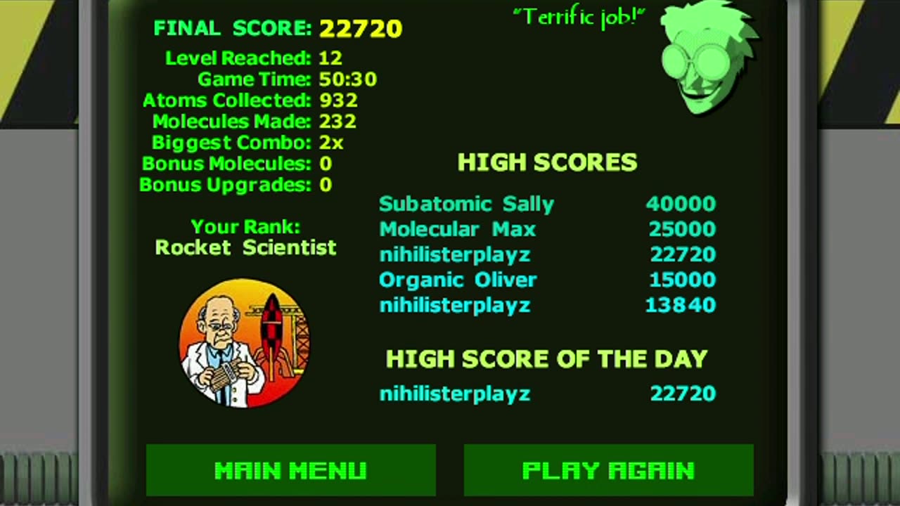 atomica deluxe high score