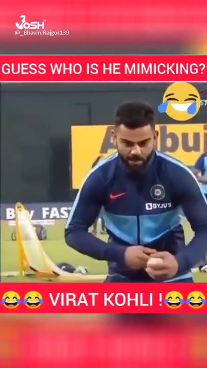 Virat Kohli 😂😂😂 ! | guess who is he mimicking ? | Cricket funny video | watch till end 😂 #Shorts