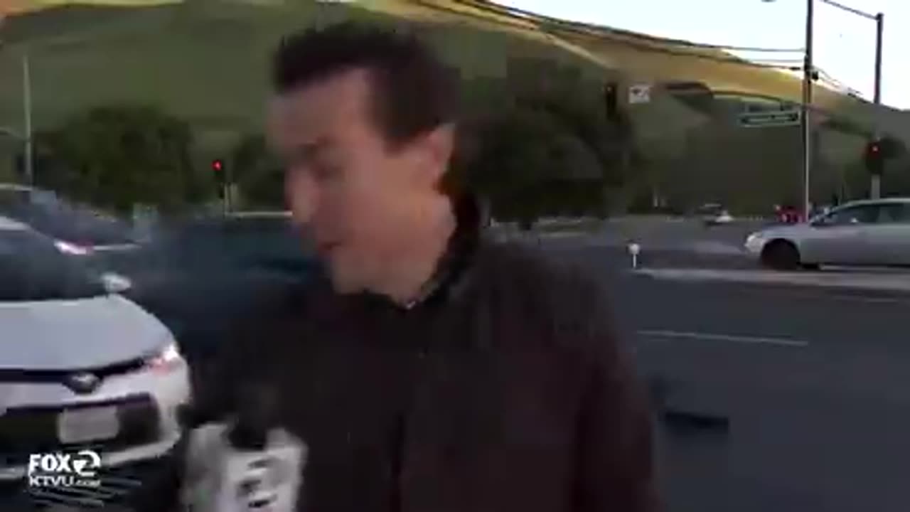 Fake news gets interrupted during a live broadcast report