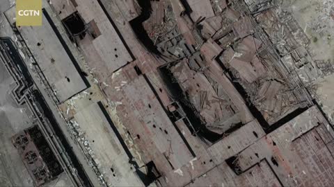 Drone footage shows destroyed Azovstal steel plant in Mariupol