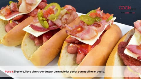 Receta Cocinarte: Perro caliente con chorizo y jalapeños